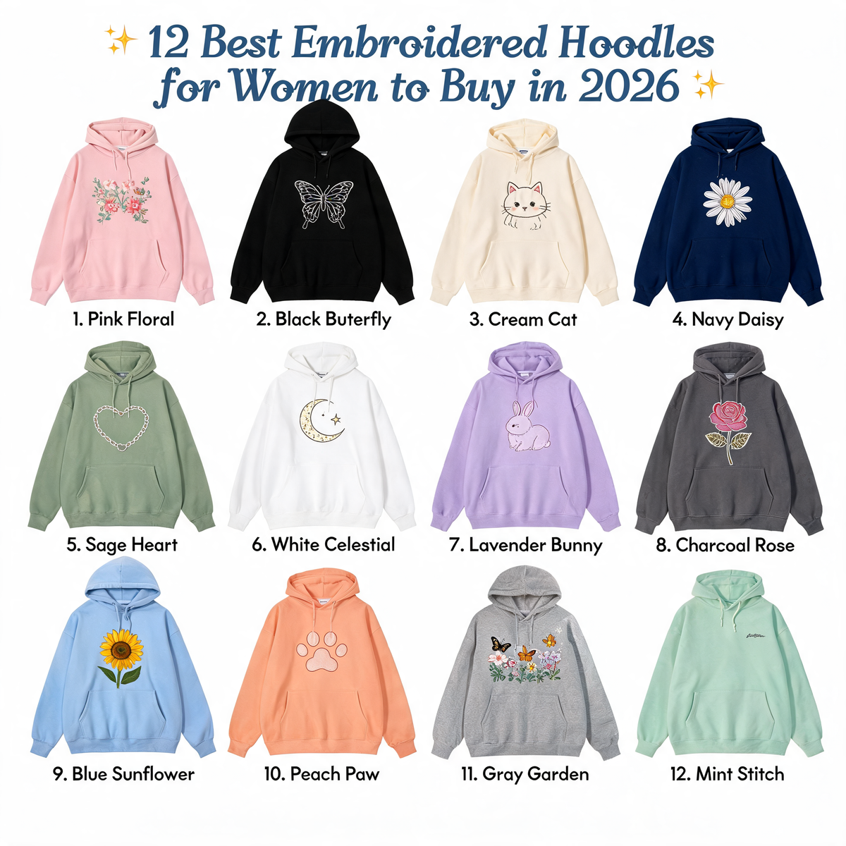 12 Best Embroidered Hoodies for Women to Buy in 2026