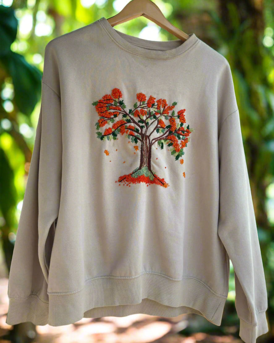 Autumn Arbor handcrafted Sweatshirt - Vee Threads