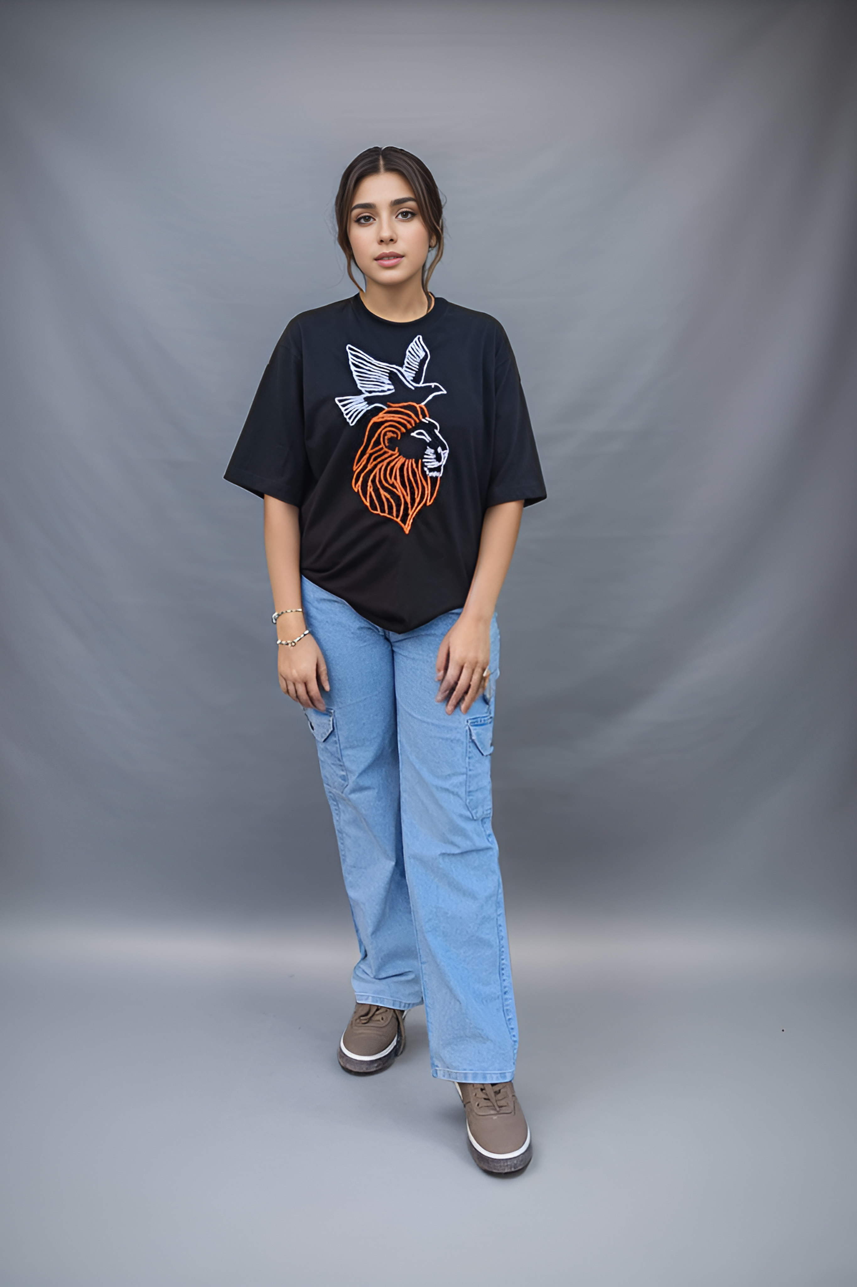 Energy Balance Hand-Embroidered Tee - Vee Threads