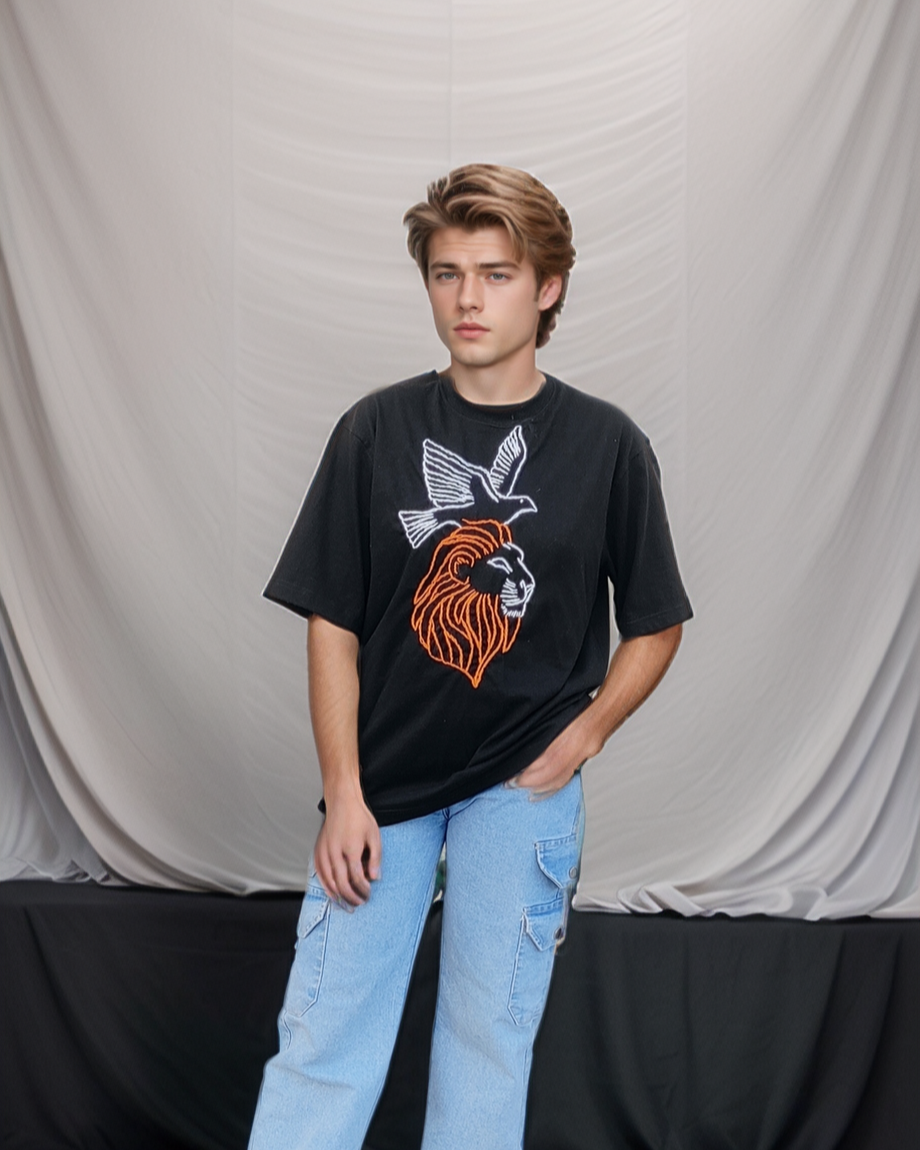 Energy Balance Hand-Embroidered Tee - Vee Threads