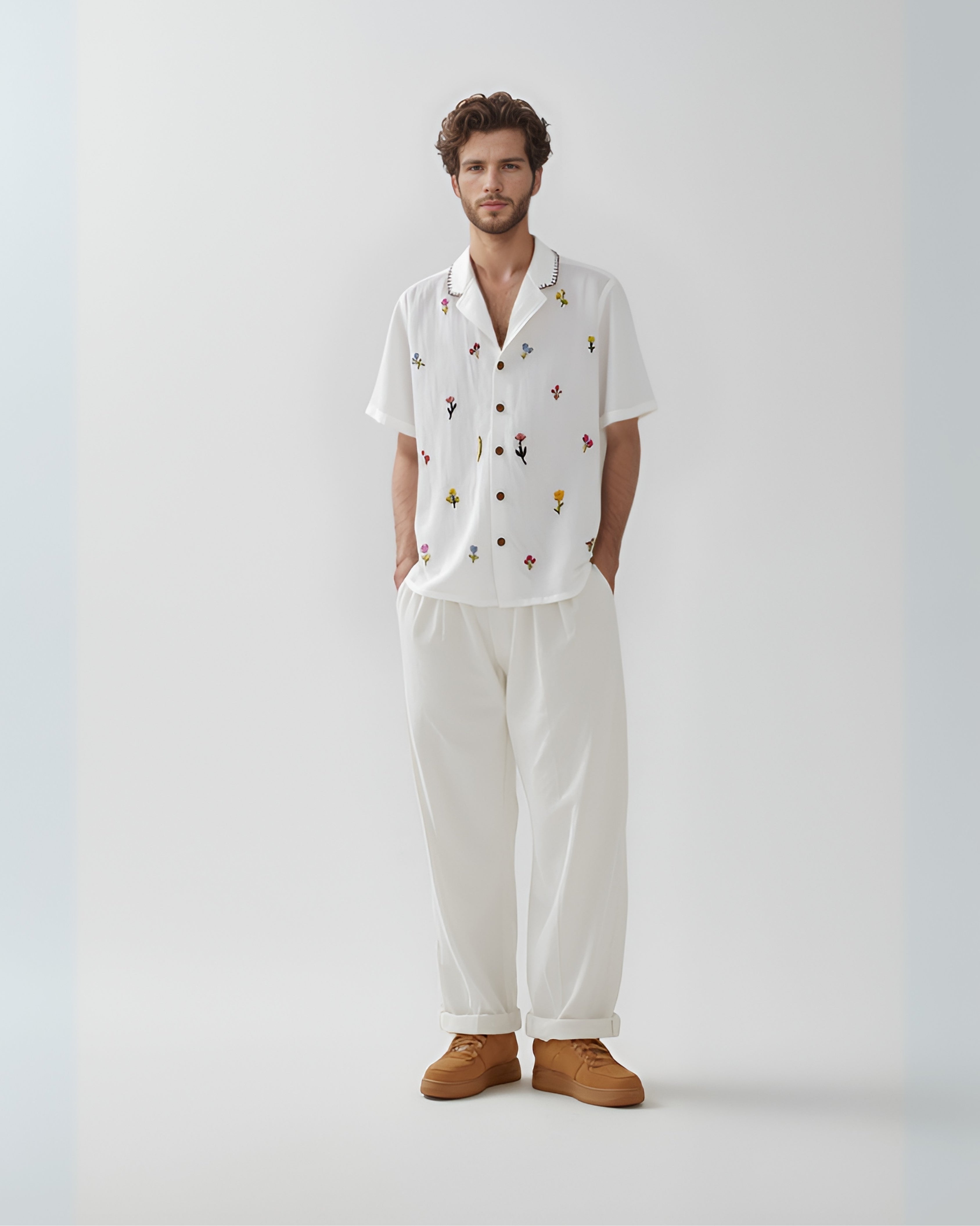 Phool Jungle embroidered Shirt - Vee Threads