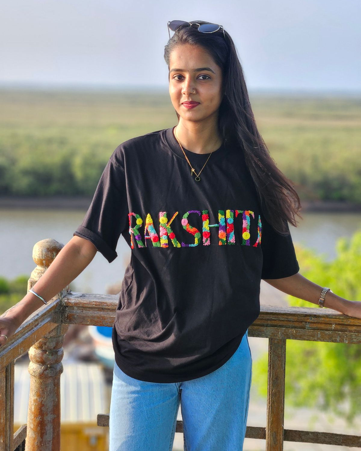 Custom Name Embroidery Oversized T-shirt – Vee Threads