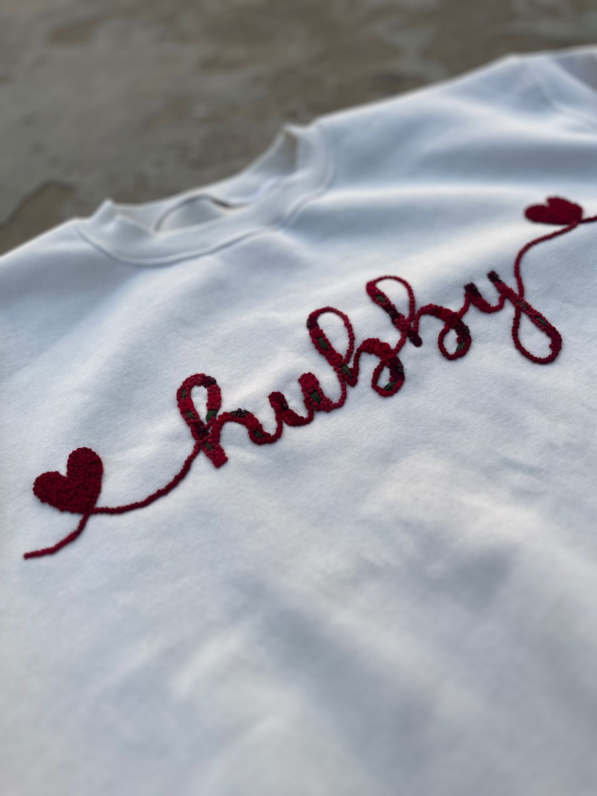 Hubby Hand Embroidery Loose fit sweatshirt - Vee Threads