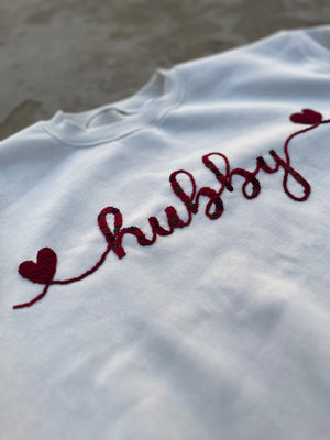 Hubby Hand Embroidery Loose fit sweatshirt - Vee Threads