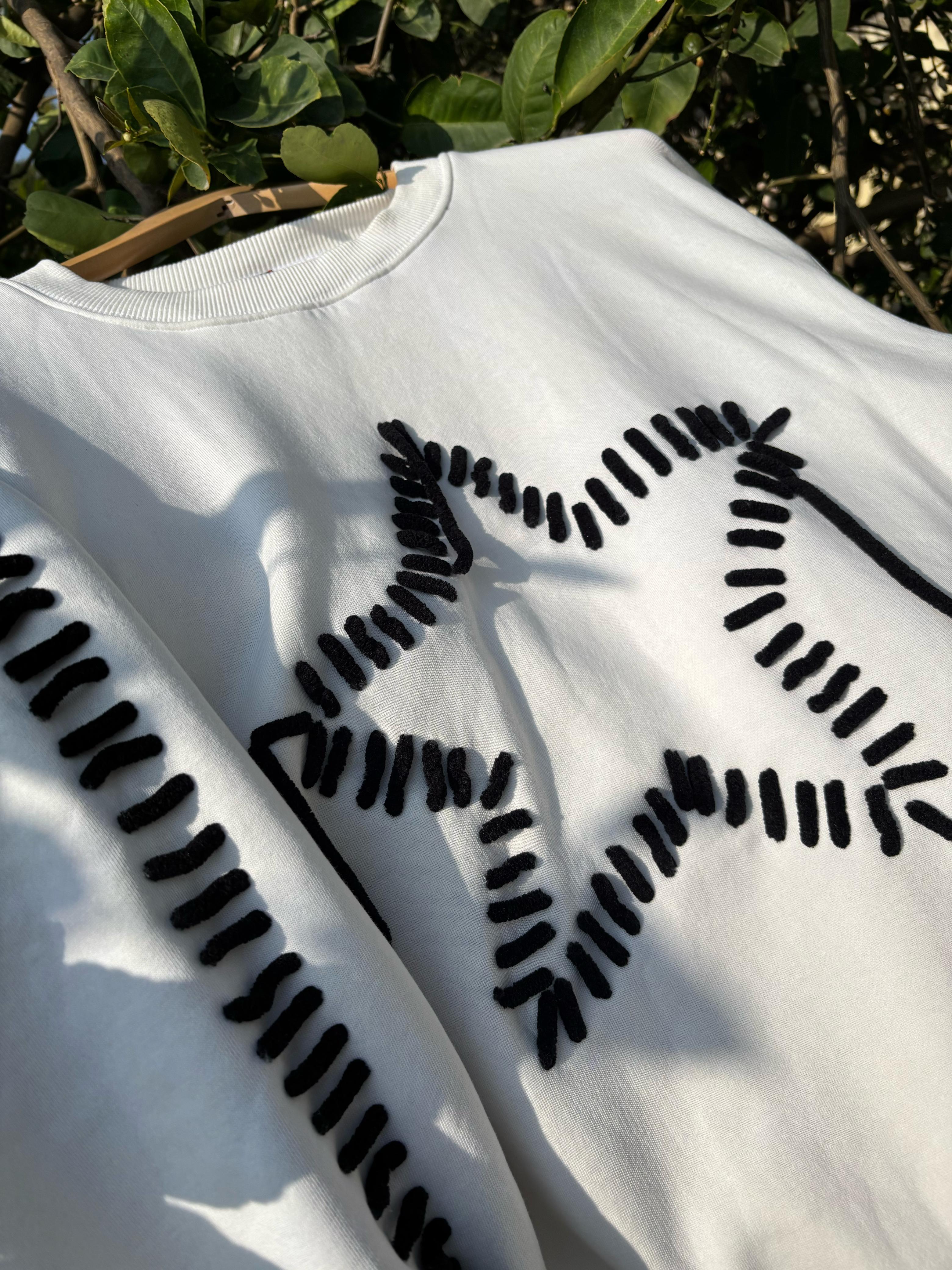 embroidered pullover