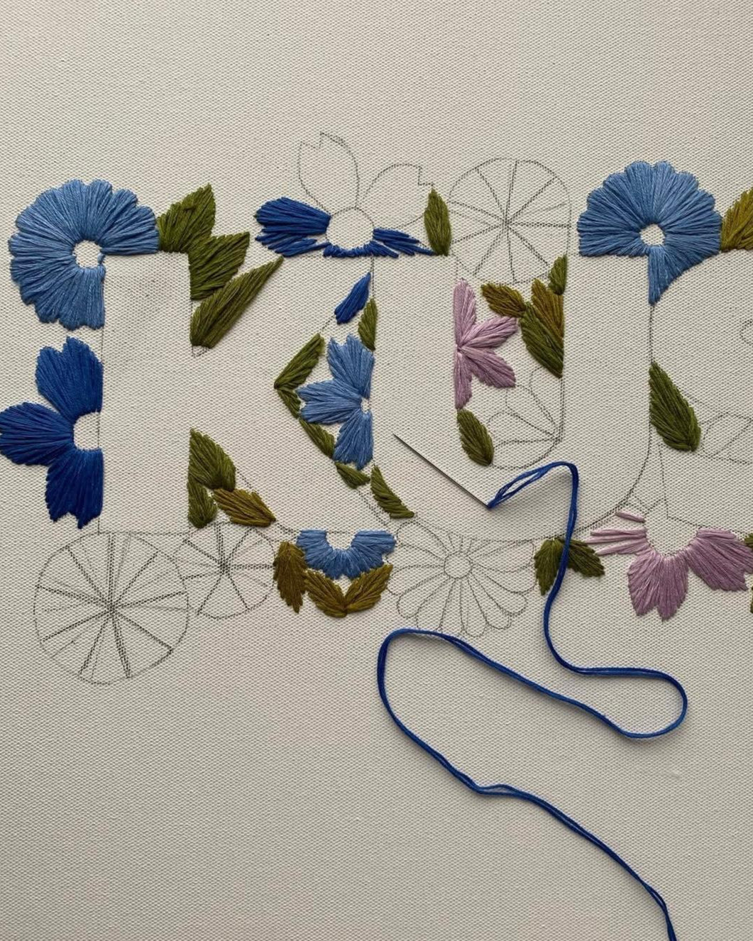 Custom Name Hand Embroidery Oversized T-shirt (Unisex) floral - Vee Threads