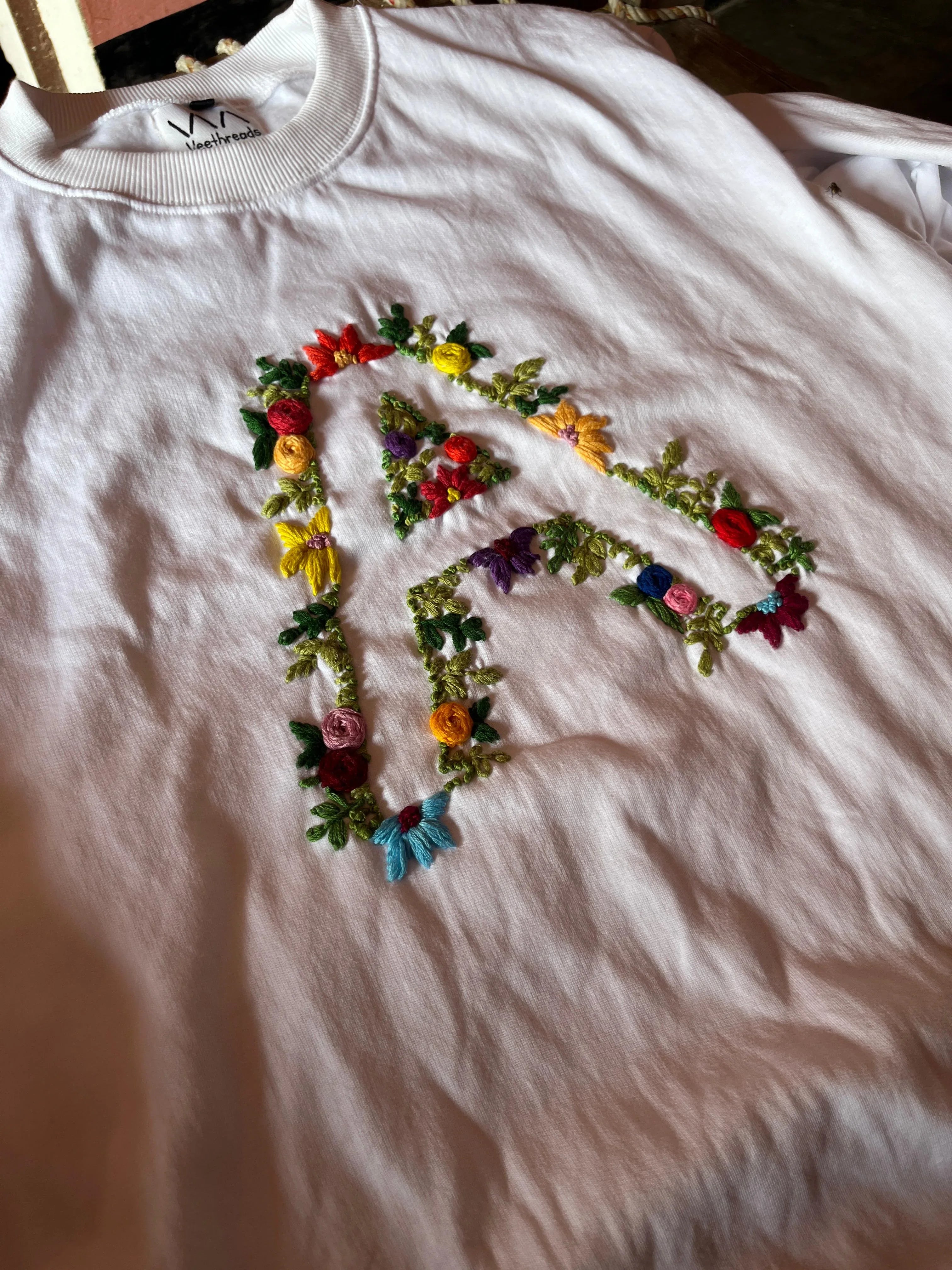 Custom Initials Embroidered Oversized Sweatshirt (Unisex) - Vee Threads