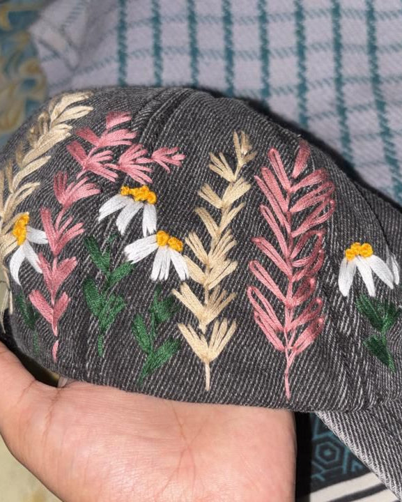 embroidered caps detailed