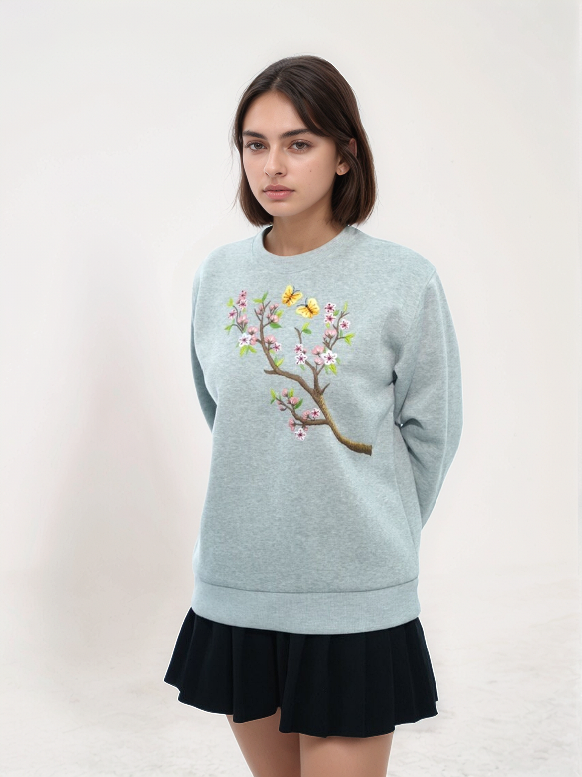 Branch Motif Loose fit sweatshirt - Vee Threads