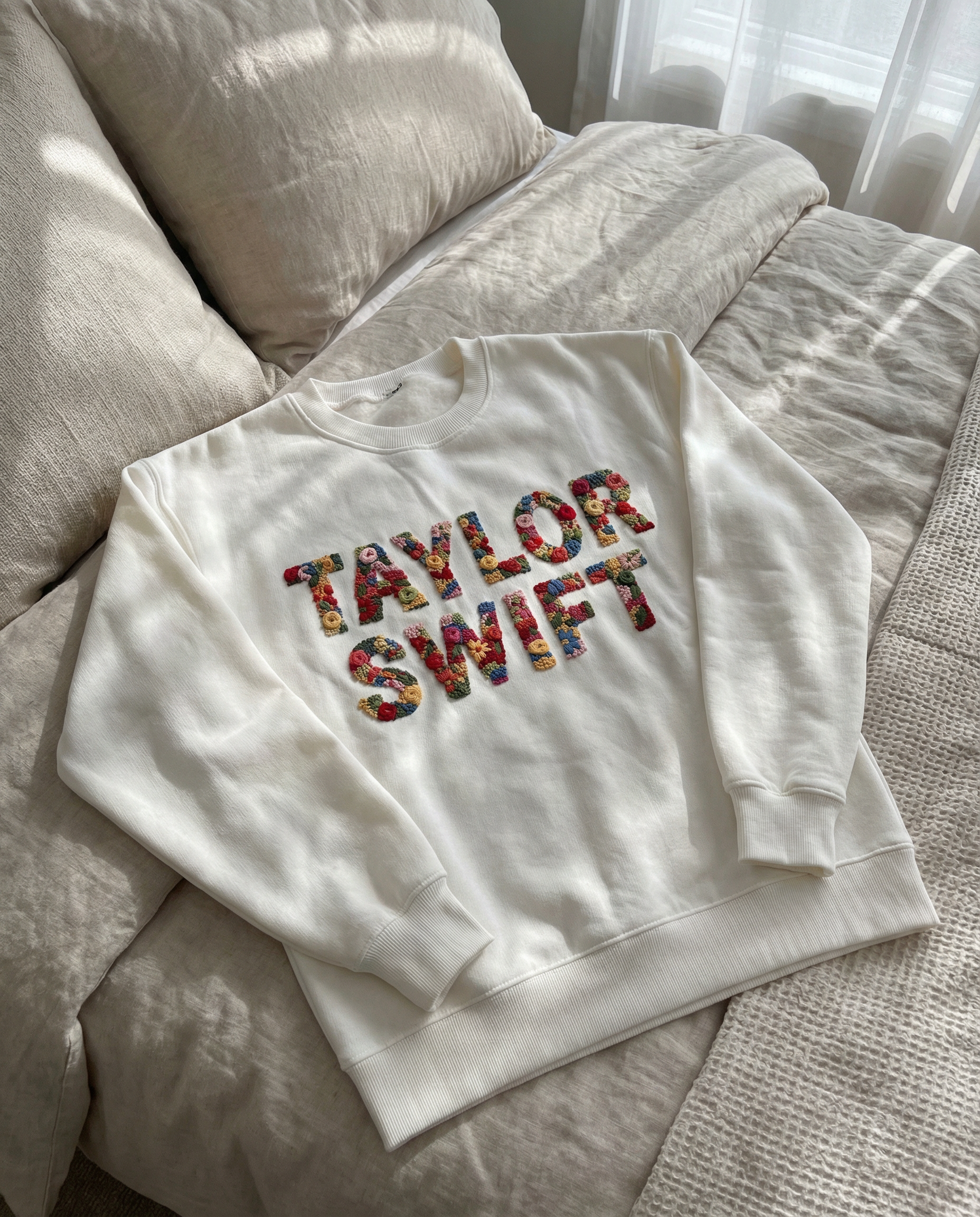 Custom Name Hand Embroidery sweatshirt (Unisex)