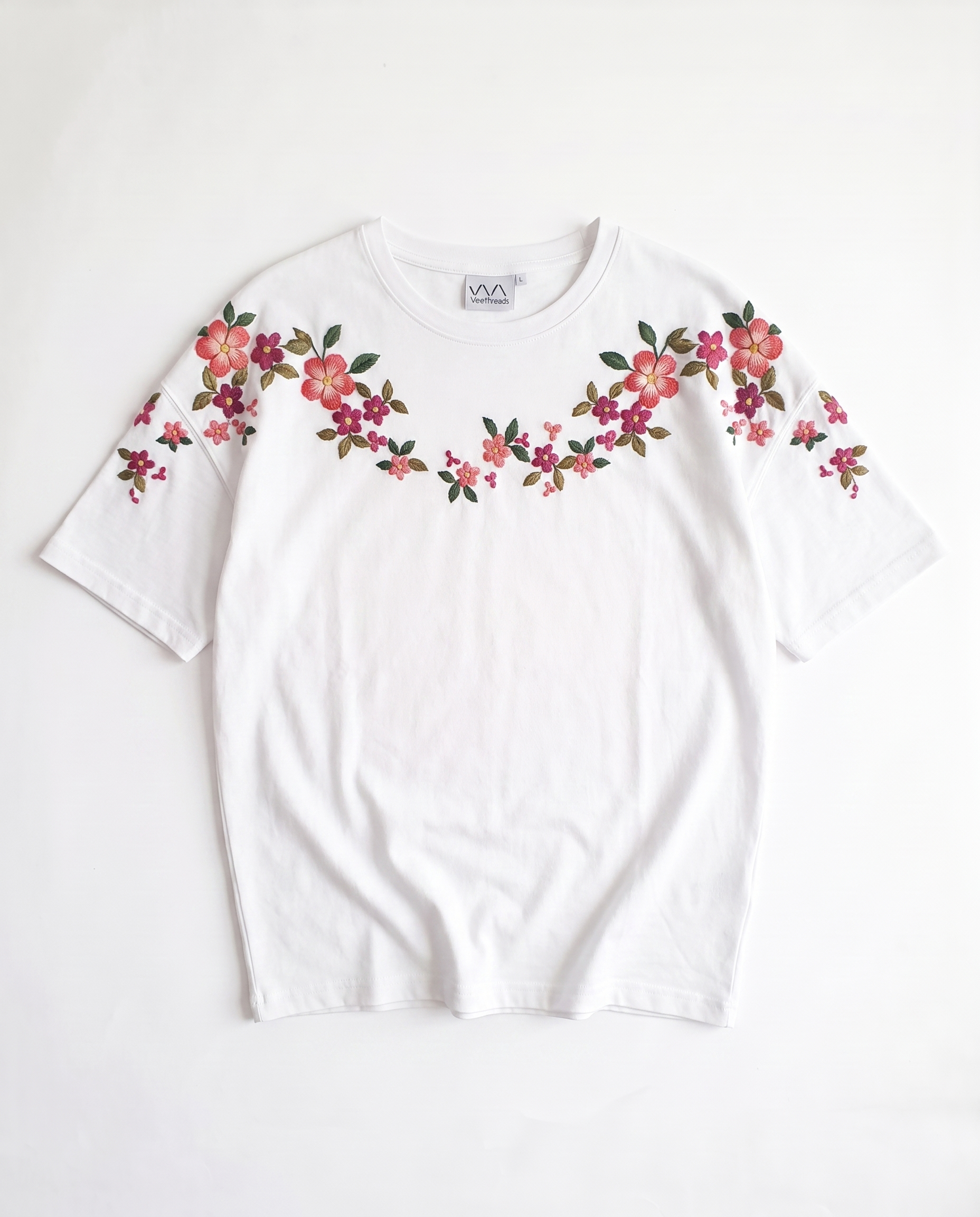 Floral embroidered Tshirt
