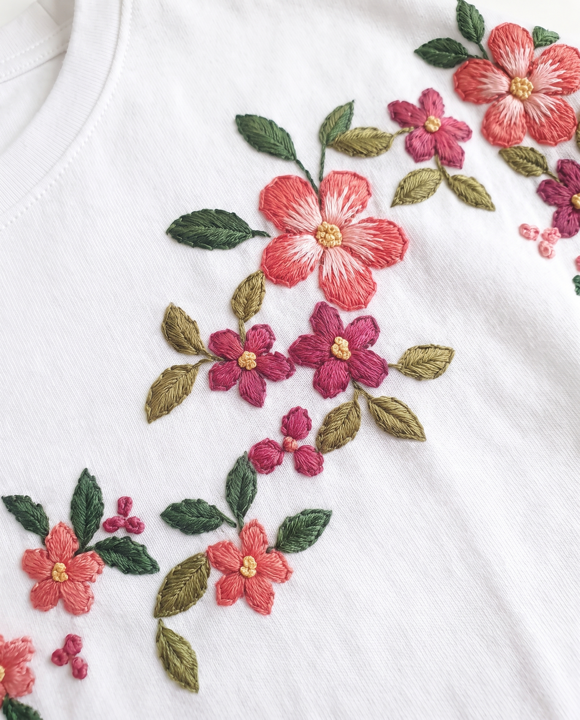 Floral embroidered Tshirt