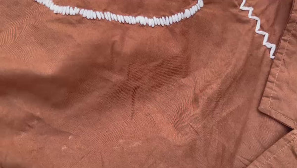 kela leaf hand embroidered  Shirt