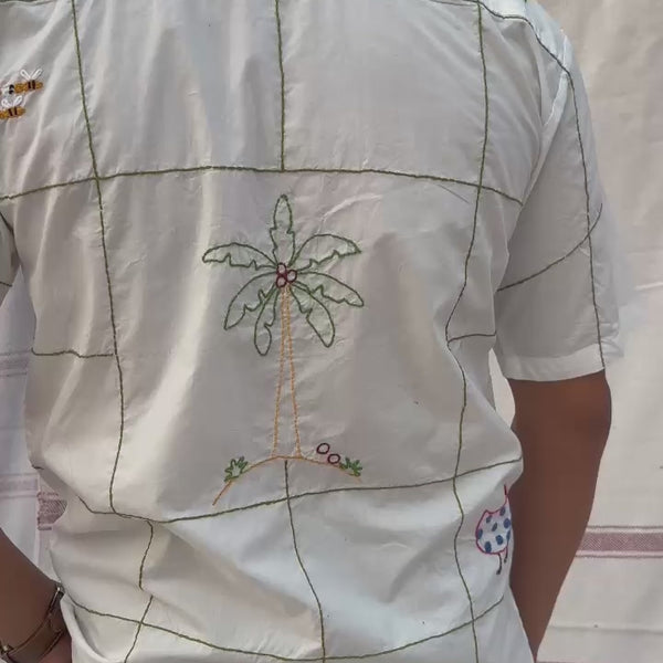 Bagicha Shirt | Garden-Inspired Hand Embroidered Shirt