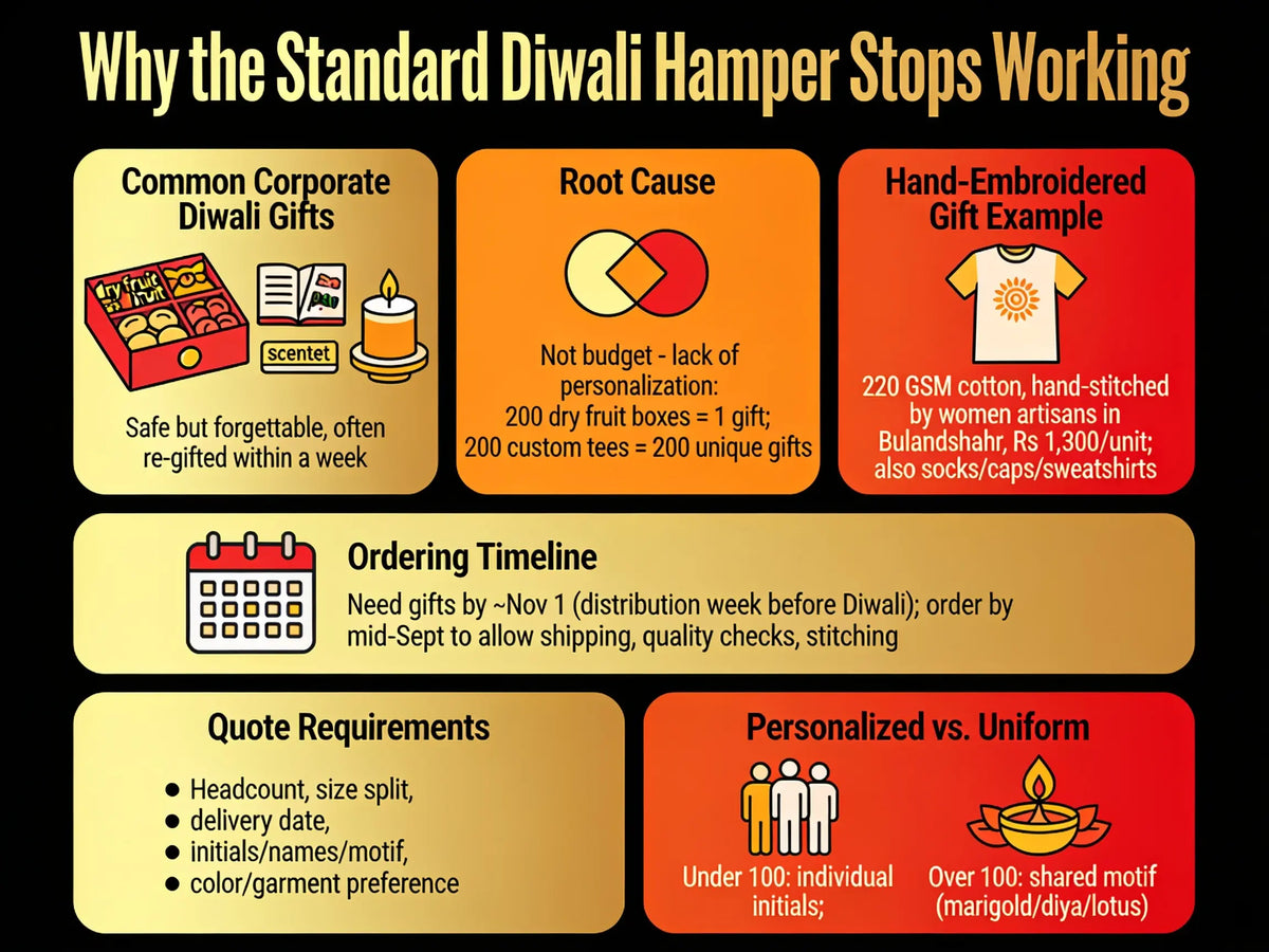 Diwali Corporate Gifting : Hand-Embroidered Gifts Employees Actually Keep