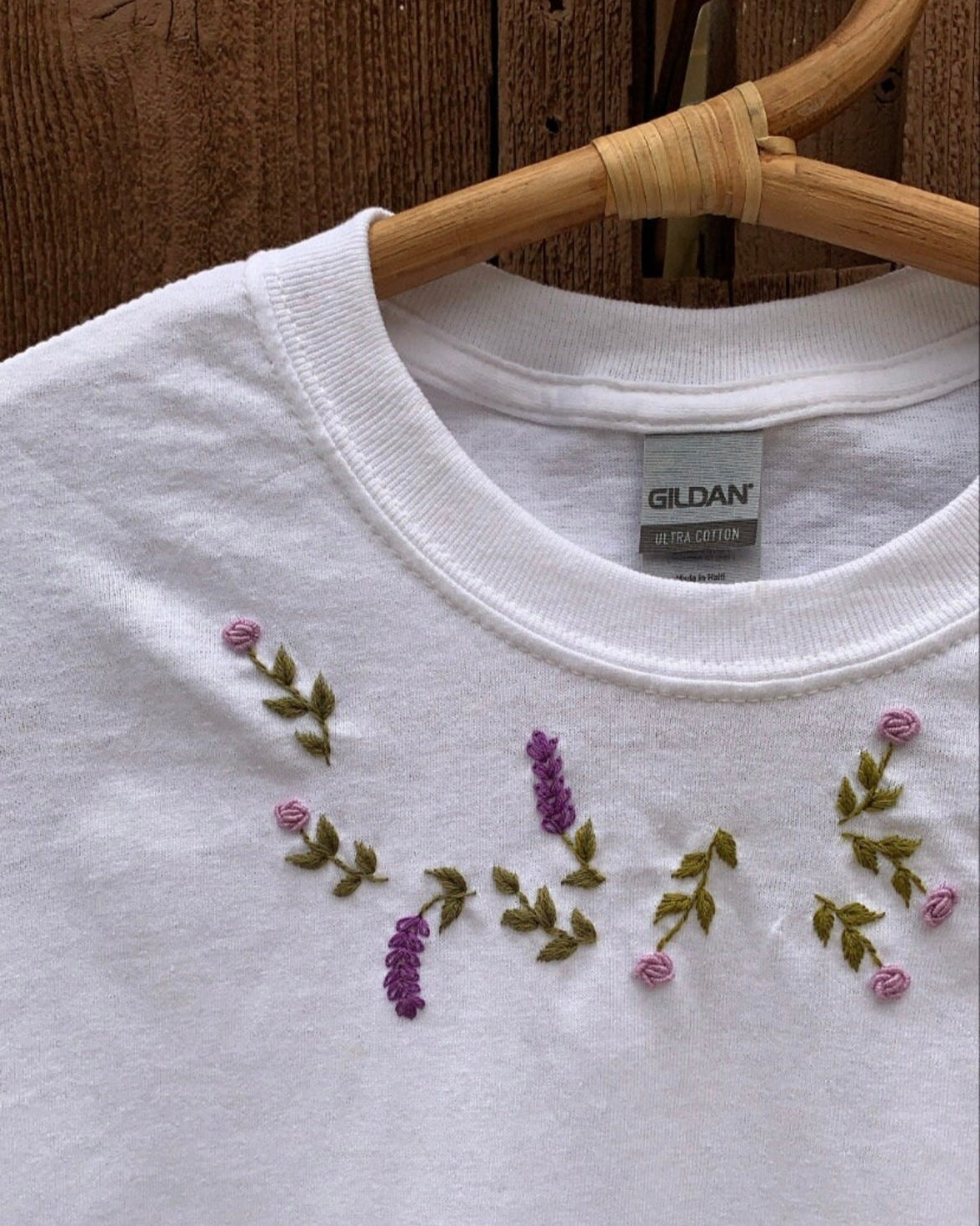 Floral Hand-Embroidered Cotton T-Shirts – Vee Threads