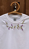 Floral Hand-Embroidered Cotton Oversized T-Shirts