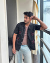 Shisha chakra embroidered mirror work Shirt