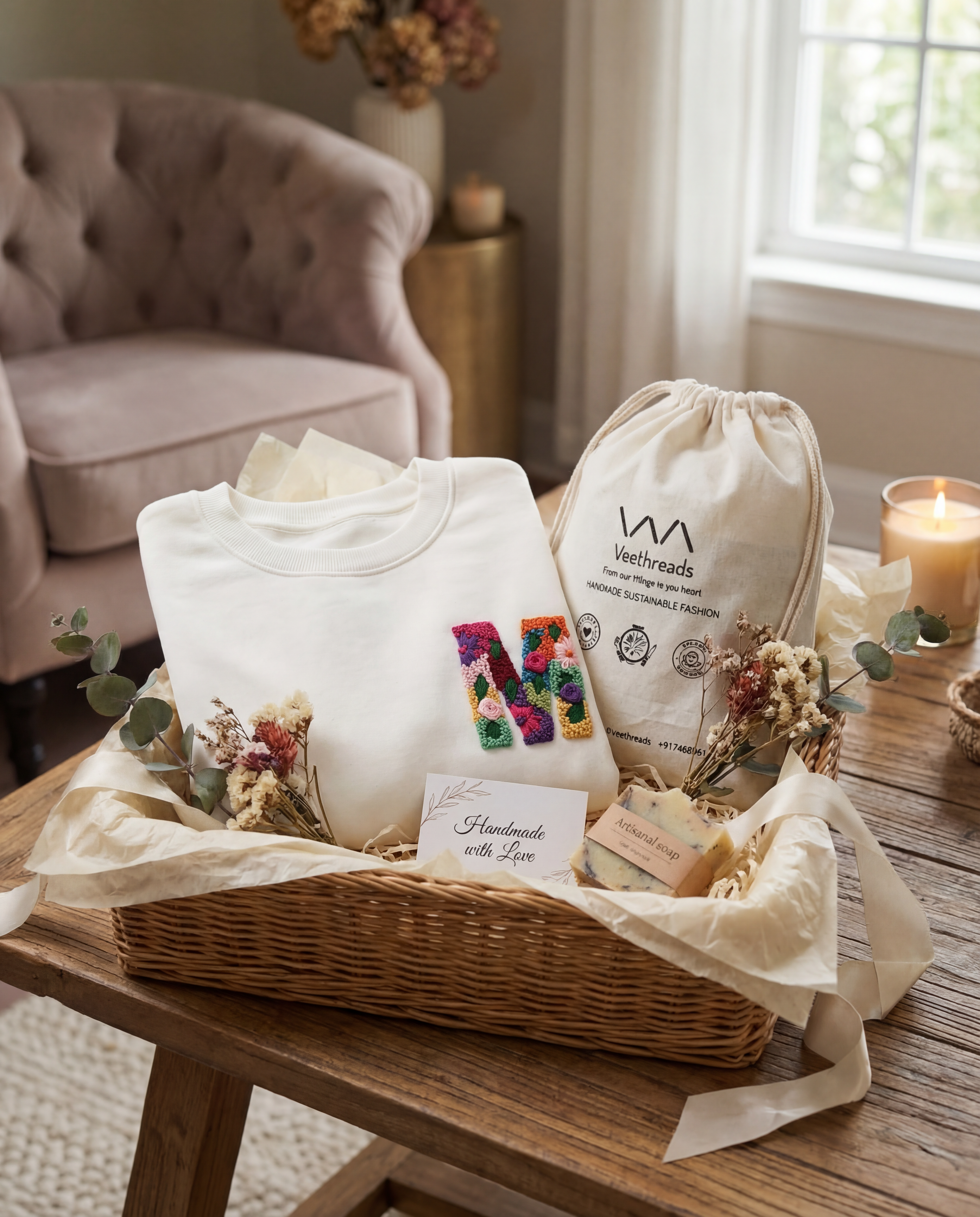 custom name t-shirt gift hamper 