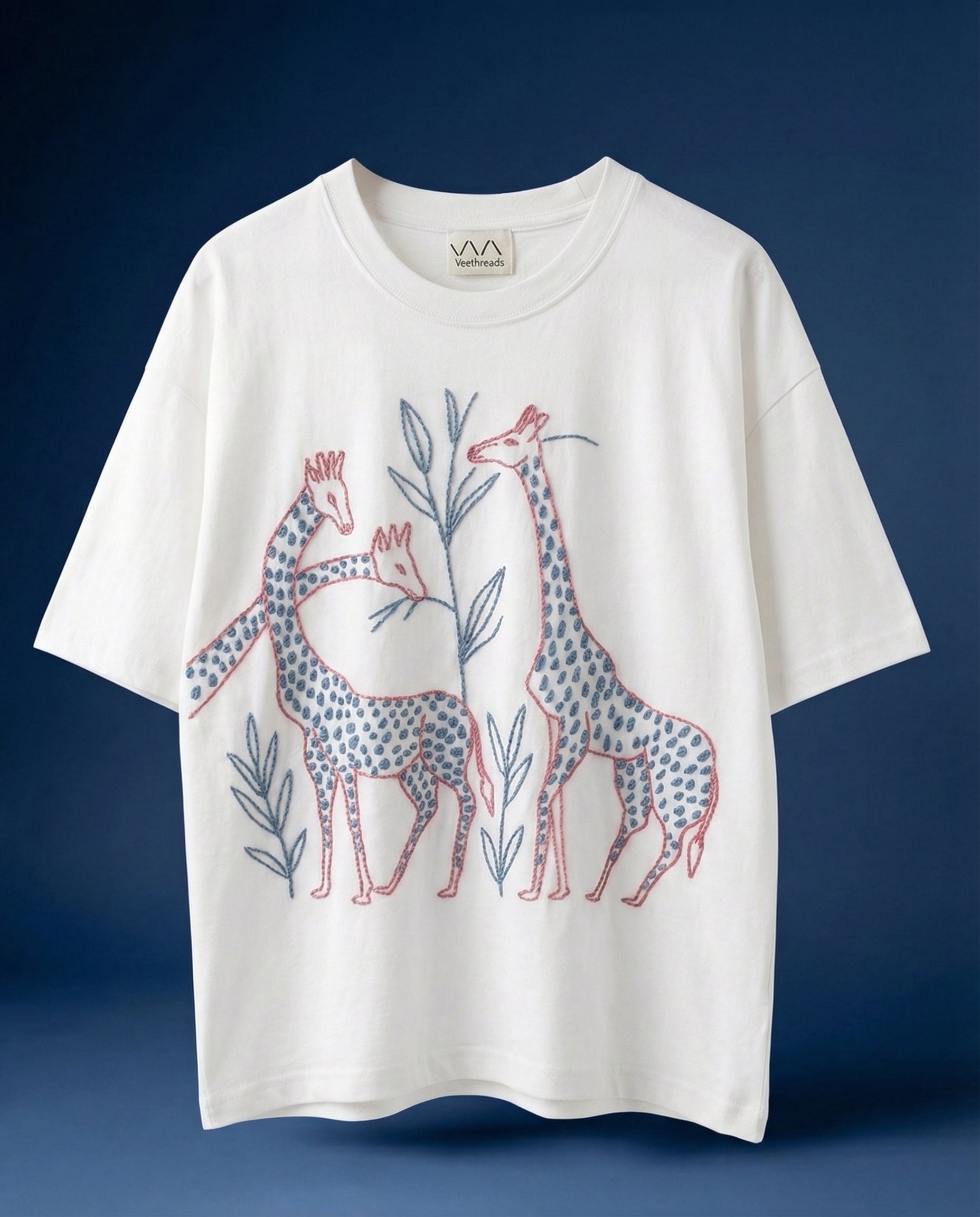 oversized embroidered giraffe tee aesthetic summer streetwear fashion