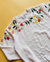 Hand Embroidered Floral Sweatshirt – Artisan Made Cotton Pullover