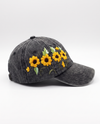 Sunflower Hand Embroidered Baseball Cap
