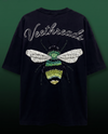 Bumblebee Hand Embroidered Oversized T-Shirt, Black
