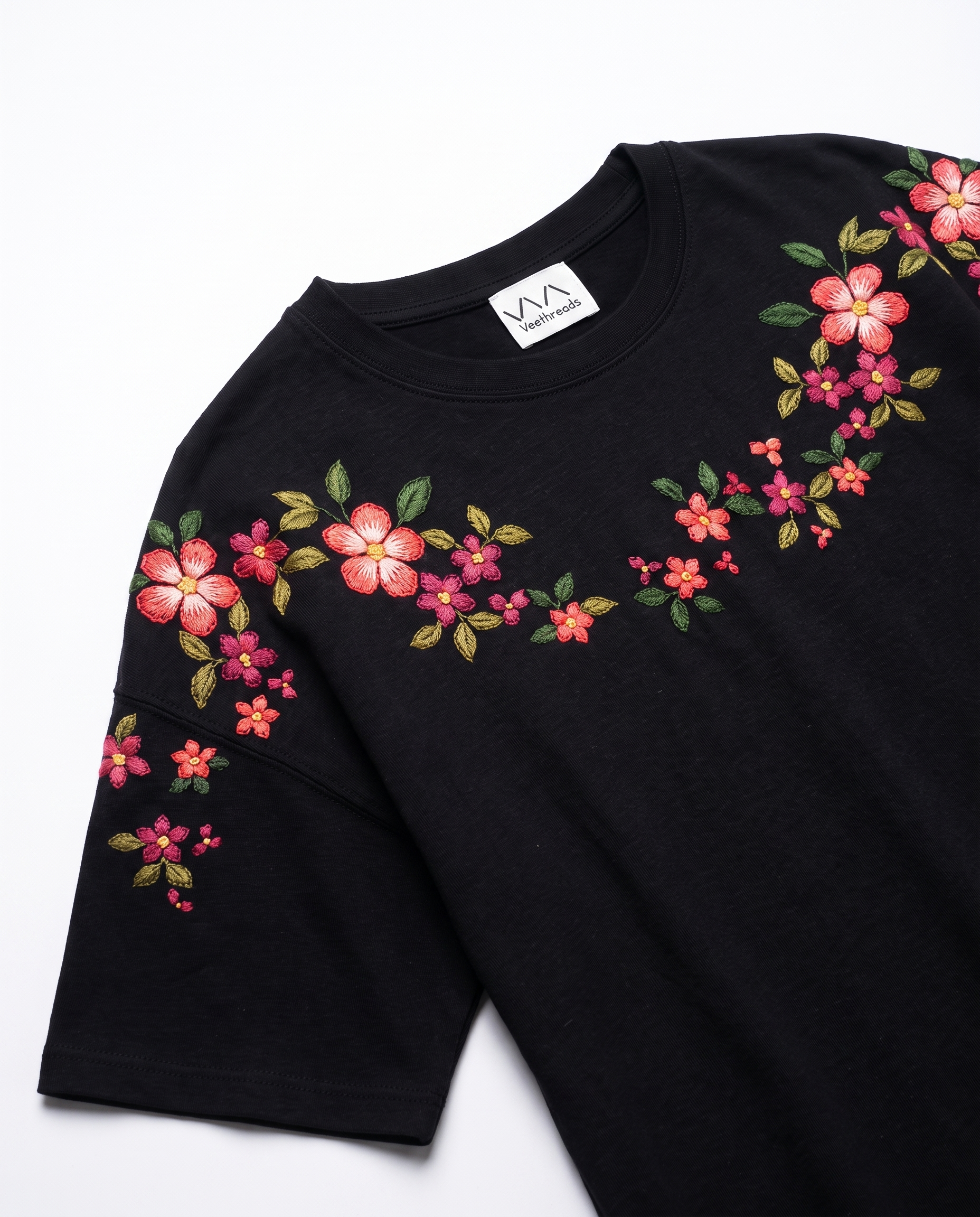 Floral embroidered Tshirt