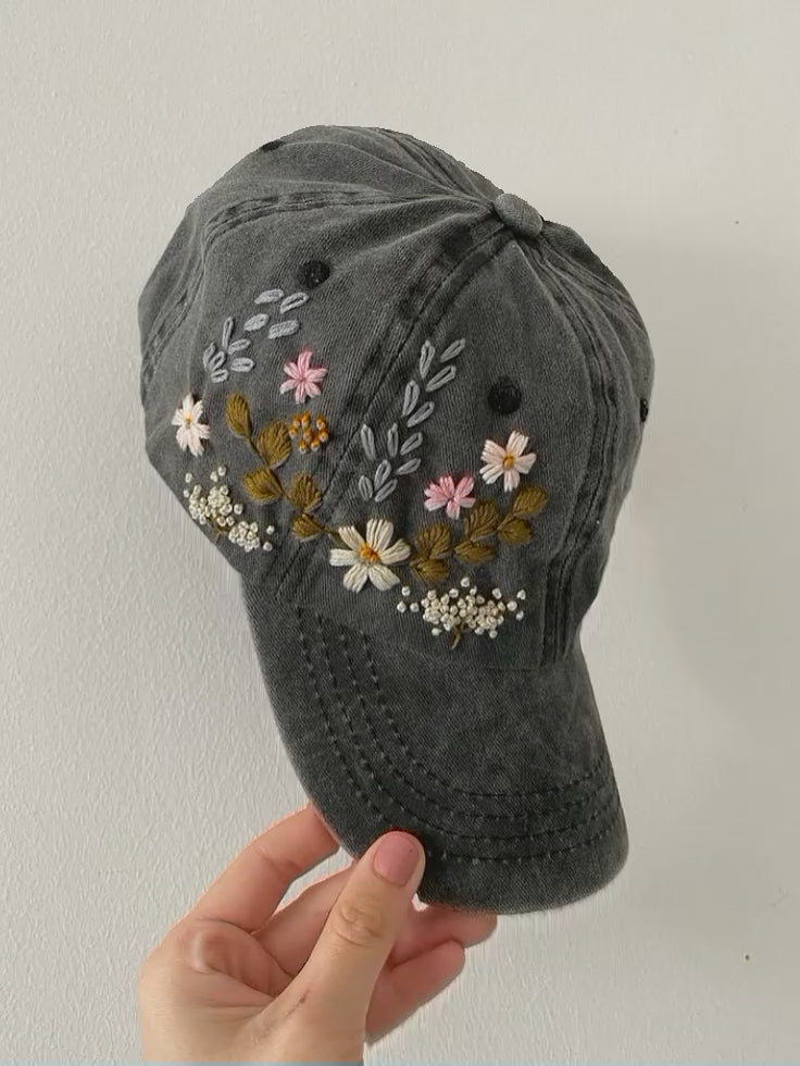 hand embroidery cap