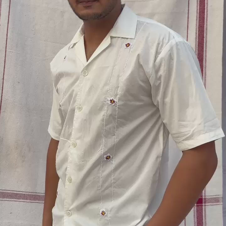 floral  embroidered Shirt 