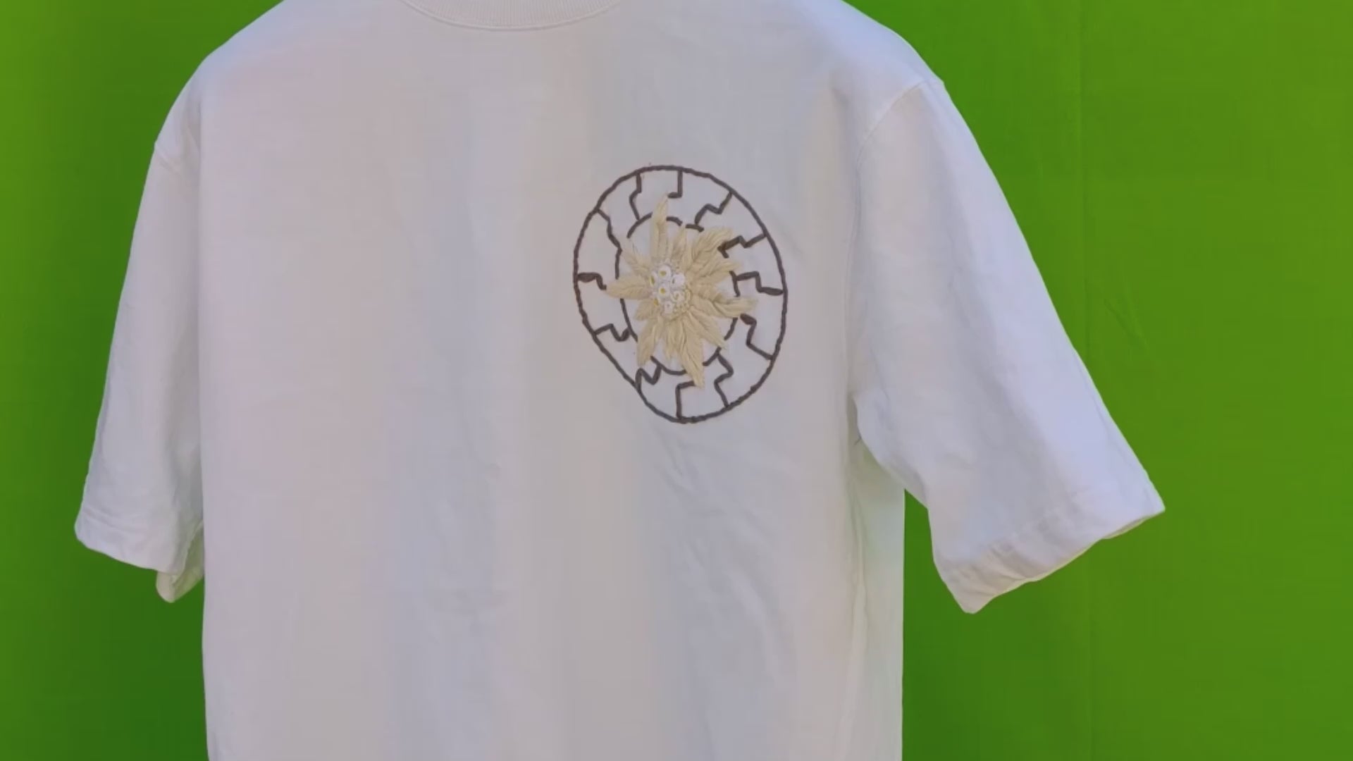 Video of flower hand embroidery