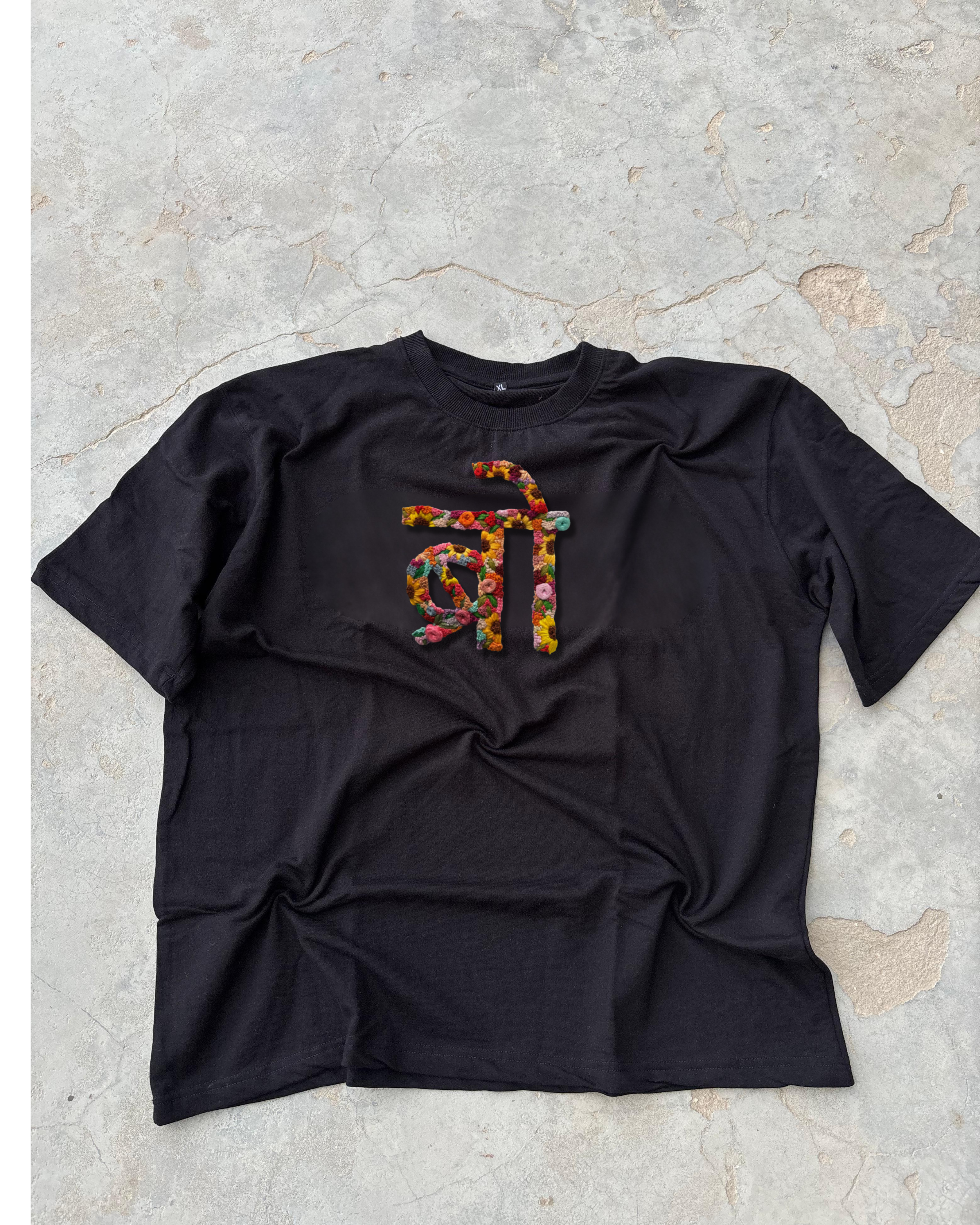 BRO Hand Embroidered Oversized T-Shirt – Premium Cotton - Vee Threads